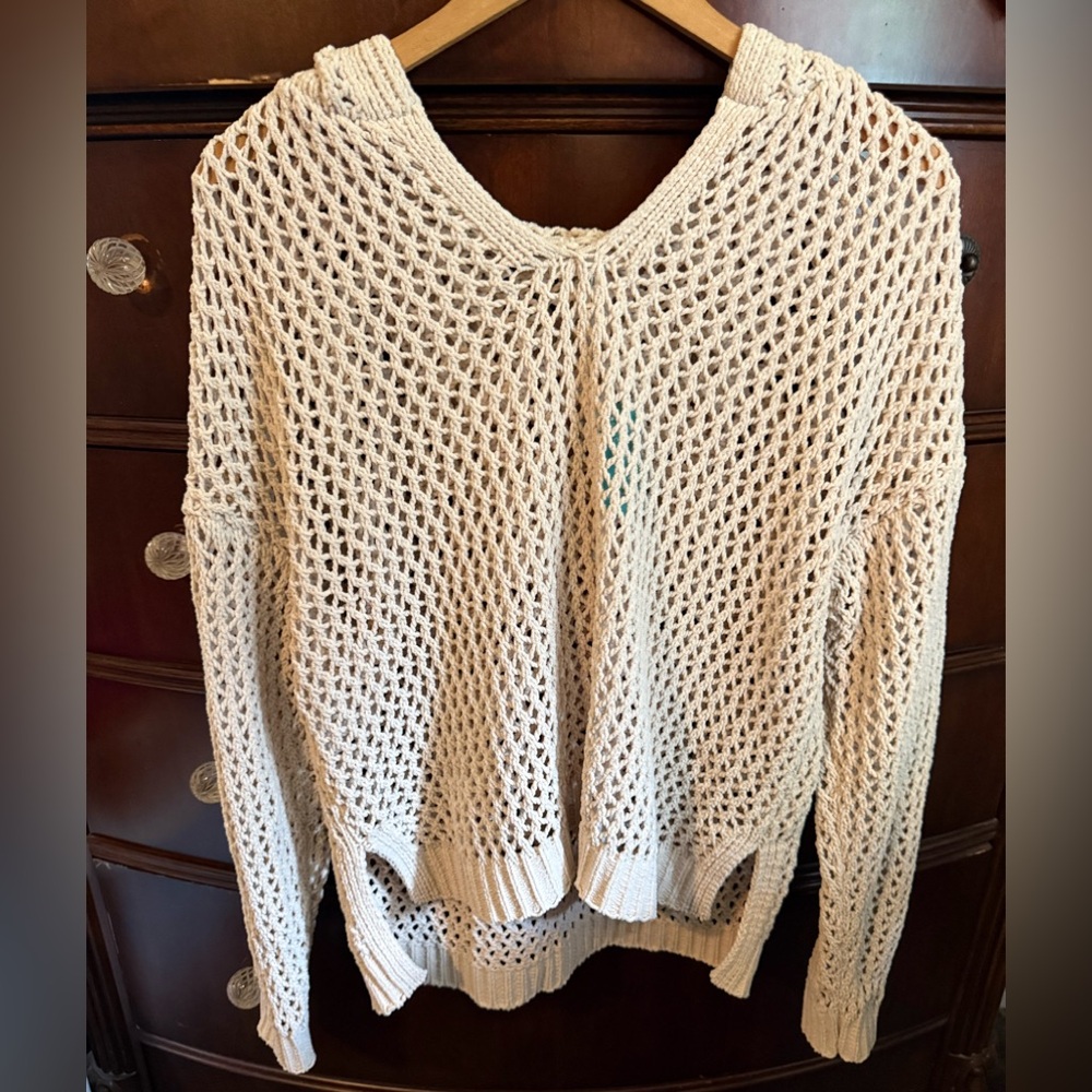 Maurices Cream Open-Knit Women's Sweater